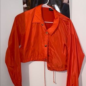 Orange shell jacket